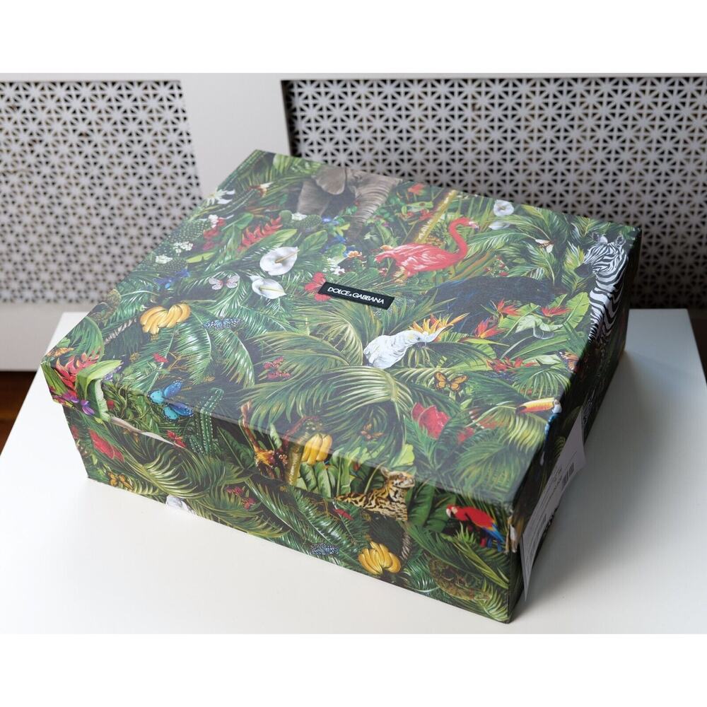 Dolce & Gabbana Jungle Parrot High Heel Wedge Sandals (IT 38, US8) RRP $6,395 - Picture 12 of 13